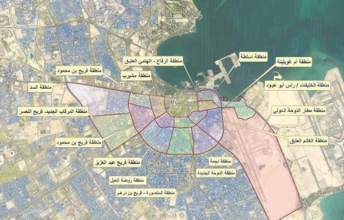 لمناطق المسموح فيها لغير القطريين بالتملك والانتفاع بالعقارات في دولة قطر